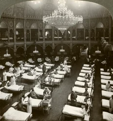 Interiør av det rikholdige sykehuset i Brighton, Sussex, første verdenskrig, 1914-1918.