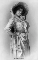 Evie Greene 1876-1917, engelsk skuespillerinne, 1905.