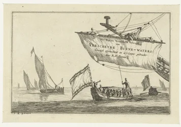 Statensloop og seilskuter på stille vann Nøtten og den underholdende bruken av Versheyde Binne-Waters; Constigh fjernet og brakt inn i Cooper av R.N. Sailor (serietittel på objekt) Innlands vannveier (serietittel)