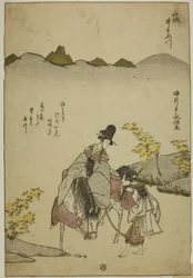 Ide Jewel River i Yamashiro-provinsen (Yamashiro Ide no Tamagawa), fra en serie uten tittel med Six Jewel Rivers