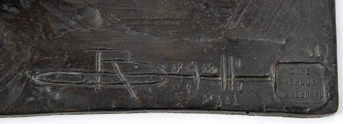Stor giraff med senket hode, modellert 1909-10, støpt før 1913 (bronse) (se også 3084918-43)