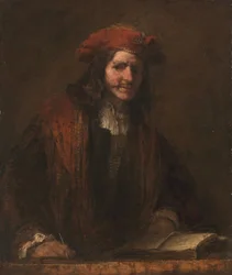 Mannen med den røde luen, ca. 1660–65 (olje på lerret)