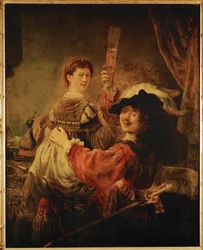 Rembrandt og Saskia i lignelsen om den fortapte sønn (olje på lerret)