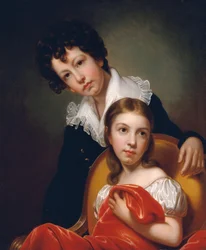 Michael Angelo og Emma Clara Peale, ca. 1826.