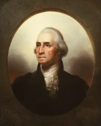 Portrett av George Washington (olje på lerret)