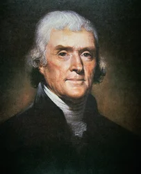 Thomas Jefferson (1743-1826) (litho-farge)