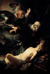 Abraham ofret Isak, 1635.