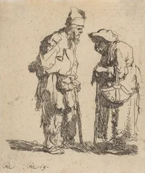 Tiggermann og tiggerkvinne samtaler, 1630., 1630.