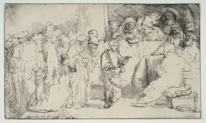 Christ Disputing with the Doctors, en skisse, 1652.