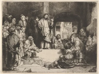 Christ Preaching, kalt La Petite Tombe, ca. 1657.