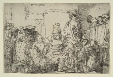 Kristus sittende og diskuterte med legene, 1654.