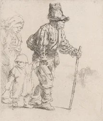 Bondefamilie på trampet, ca. 1652.