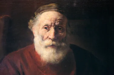 'Portrett av en gammel mann i rødt', 1600-tallet
