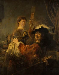Rembrandt og Saskia i lignelsen om den fortapte sønn, ca. 1635