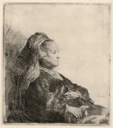 Rembrandts mor, i et orientalsk pannebånd