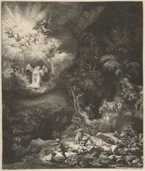 Engelen som viser seg for hyrdene, 1634.