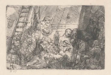 Omskjæringen i stallen, 1646-54 (blekk på papir)