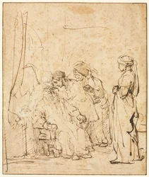 Tobias helbreder sin fars blindhet, ca. 1640-45.