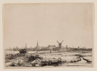 Utsikt over Amsterdam fra Kadijk
