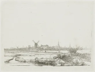 Utsikt over Amsterdam fra Kadijk