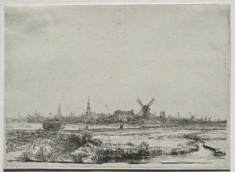 Utsikt over Amsterdam fra nordvest