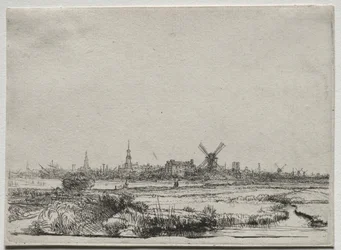 Utsikt over Amsterdam fra nordvest, ca. 1640.