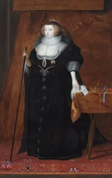 Portrett av Frances Howard, hertuginne av Richmond og Lennox (olje på panel)