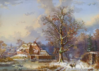 Landsby om vinteren