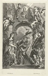 Hellige under et bilde av Santa Maria i Vallicella