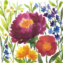 En fargerik blomsterhage