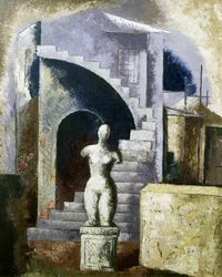 Statue og trapp