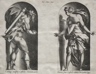 Cephalus og Procris i to nisjer