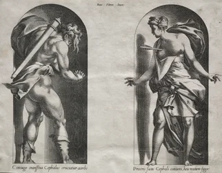 Cephalus og Procris i to nisjer, 1538-1540.