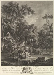 The Villageers Fishing The Villages Fishing, 1700-tallet.