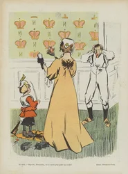 Satire over Russlands nederlag i den russisk-japanske krigen. illustrasjonen for Le Rire