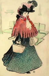 Den vakre jødene går på shopping. Le Rire-magasinet, 1896.