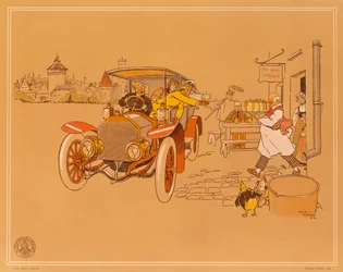 Plakat som reklamerer for Berliet-biler, 1906
