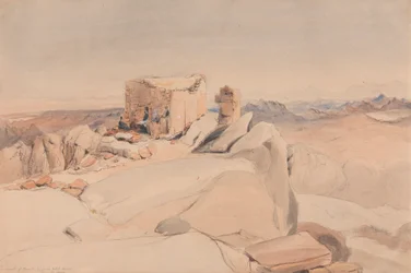 Toppen av Sinai-fjellet eller Jebel Musa