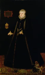 Portrett av Lady Margaret Douglas (1515-78) grevinne av Lennox, etter Daniel Mytens den eldste (ca. 1590-c.1648) (olje på lerret)