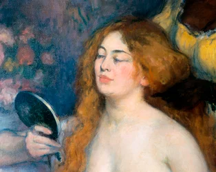 Toalettet, detalj. Maleri av Ricard Canals i Llambi (1876-1931)
