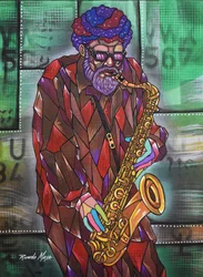 Fargerik jazzmusiker