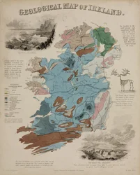 'Geologisk kart over Irland', ca 1850-tallet