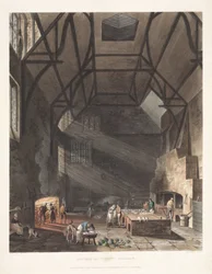 'Kitchen of Trinity College', Cambridge, tidlig på 1800-tallet