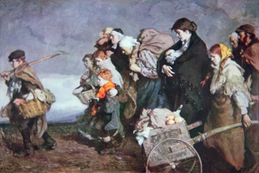 Hjemløs (farge litho)
