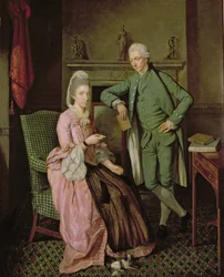 Conversation Piece, midten av 1770-tallet (olje på lerret)