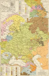 Andree, Richard. Volker Kart over Russland. 1881 A
