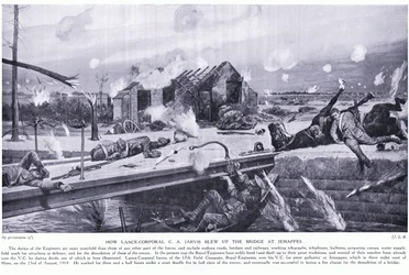 Hvordan underkorporal CA Jarvis sprengte en bro ved Jemappes nær Mons og vant VC, august 1914