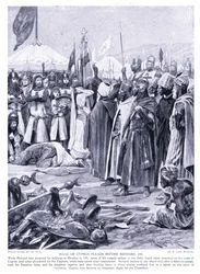 Isaac av Kypros ber for Richard I AD1191, 1920-tallet