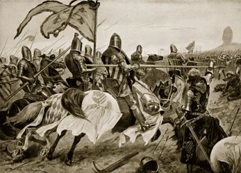 Slaget ved Crecy, 26. august 1346, illustrasjon fra 