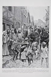 Straffen til en falsk baker, illustrasjon fra 'Hutchinson's Story of the British Nation', ca. 1923